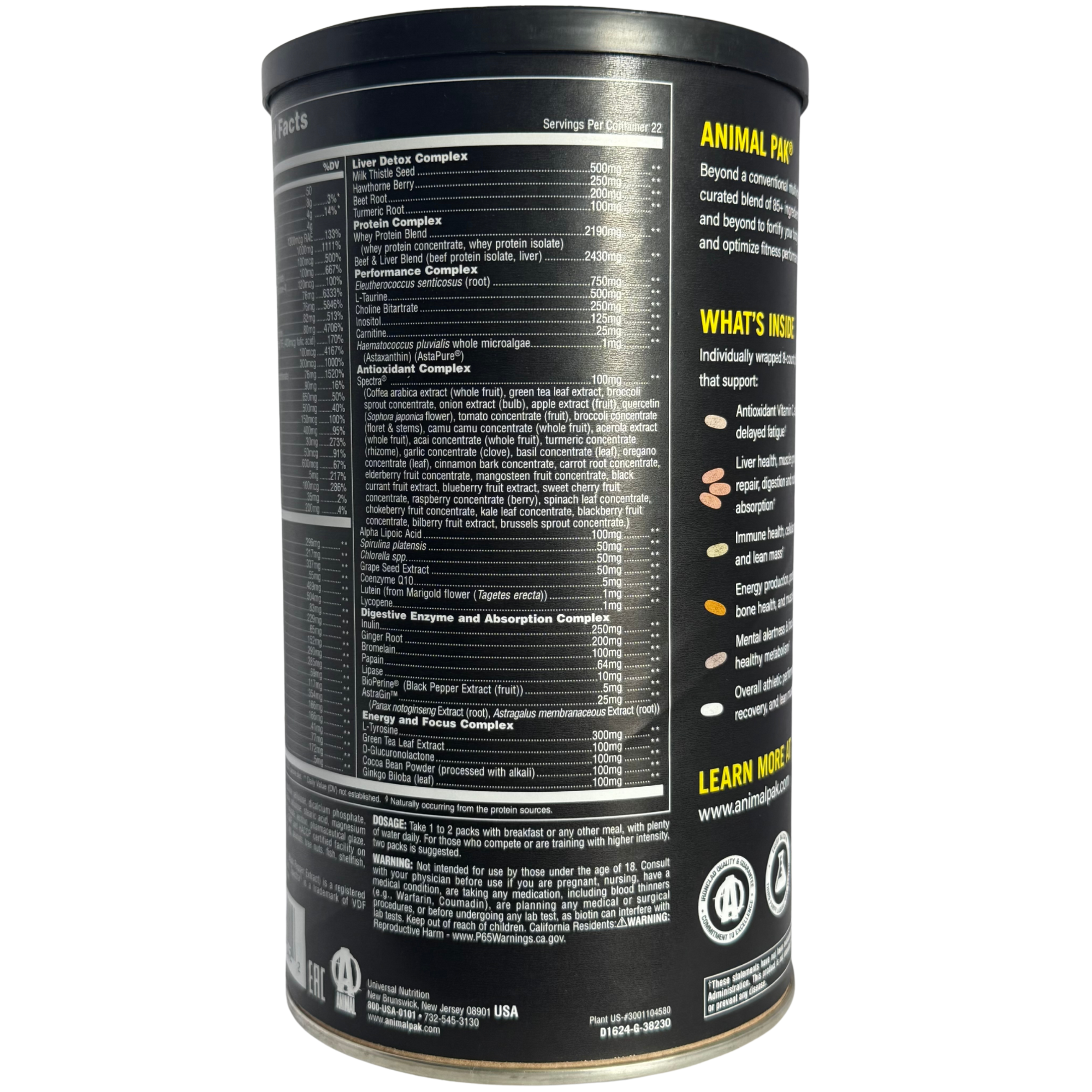 ANIMAL PAK ULTÍMATE FOUNDATION - 44 PACKS