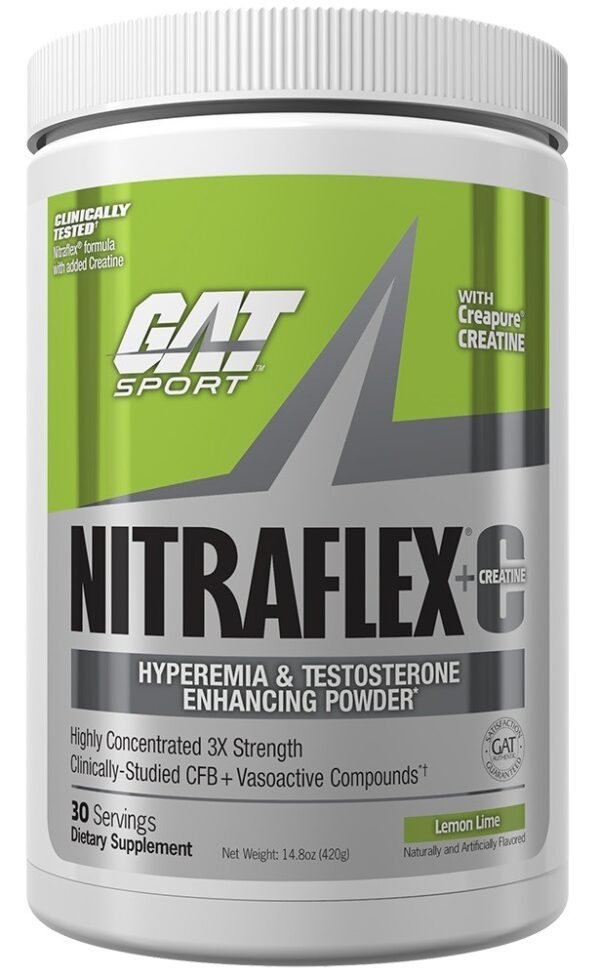 Nitraflex+C | Pre Entreno con Creatina y Apoyo a la Testosterona - GAT Sport